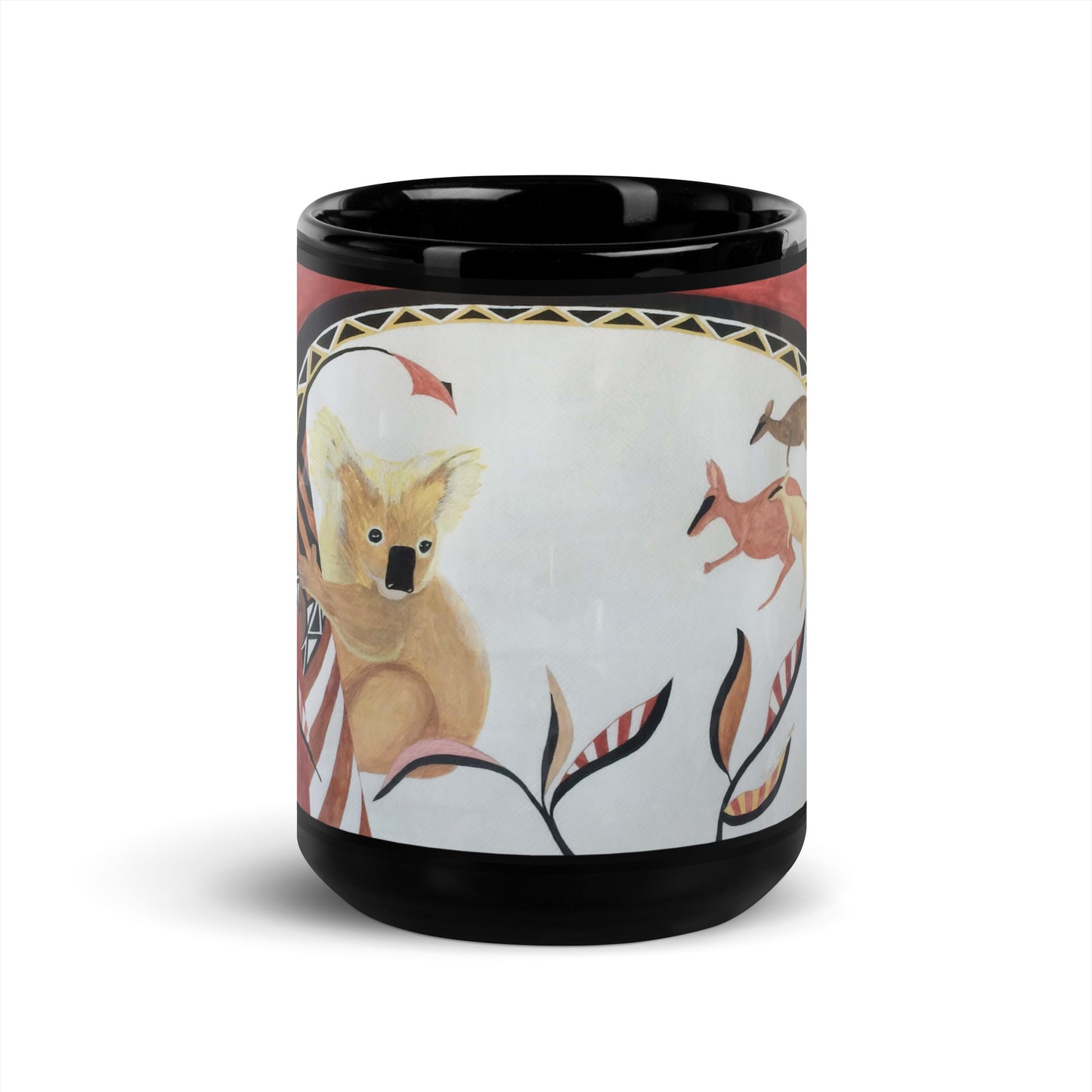 Australian Black Glossy Mug