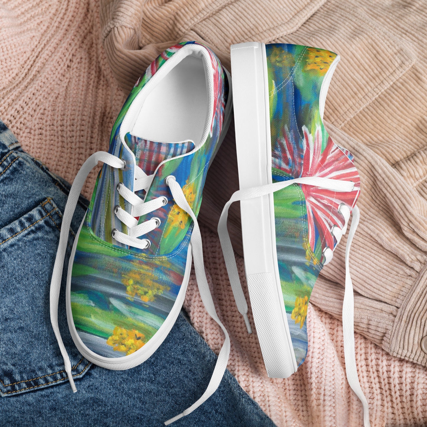 Men’s lace-up canvas shoes