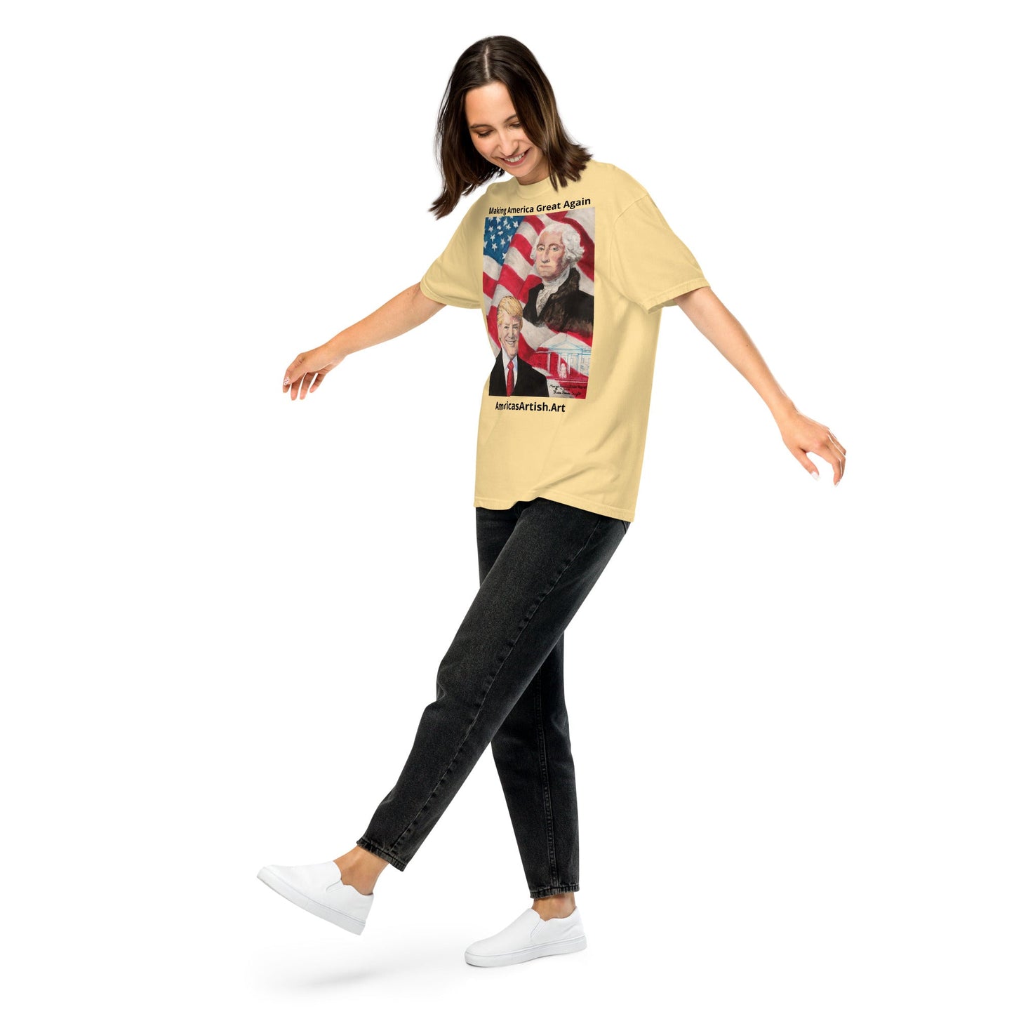 Trump -dyed heavyweight t-shirt