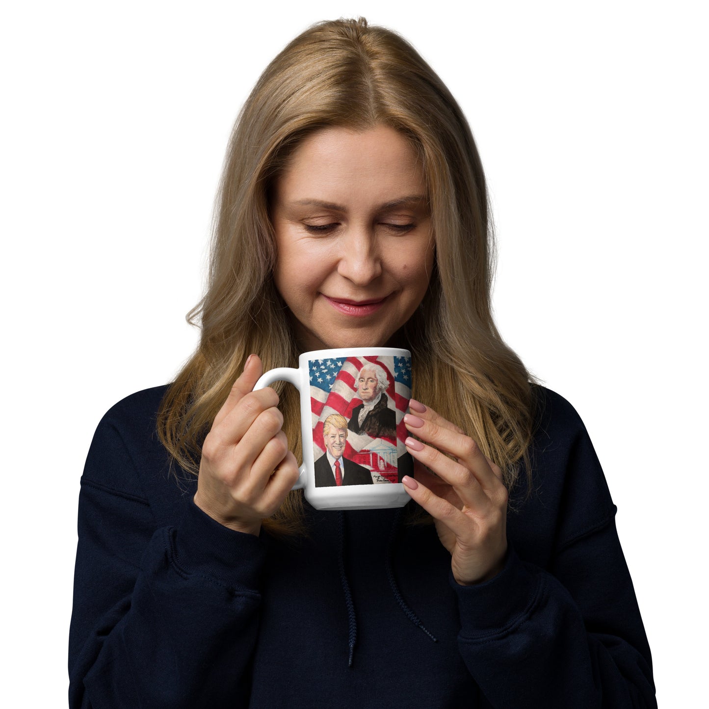 Trump White glossy mug