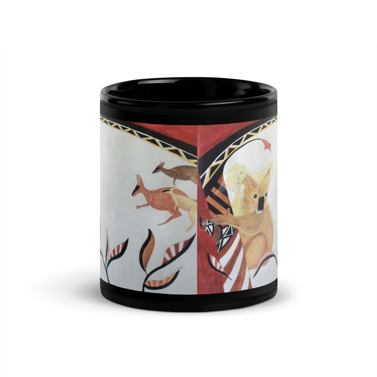 Australian Black Glossy Mug