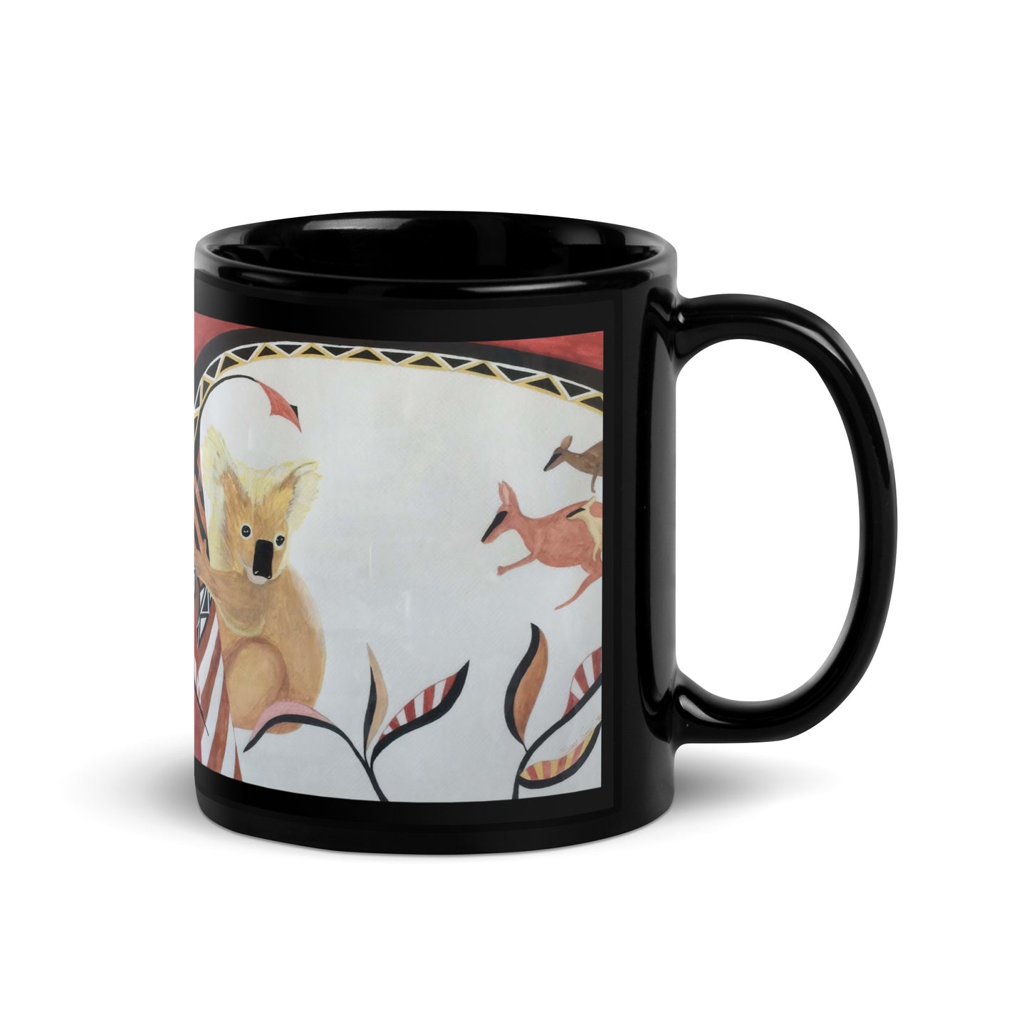 Australian Black Glossy Mug