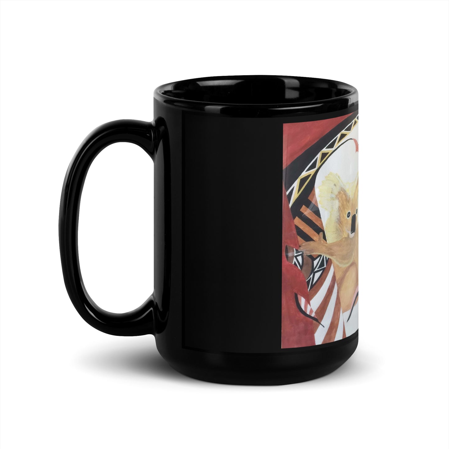 Australian Black Glossy Mug