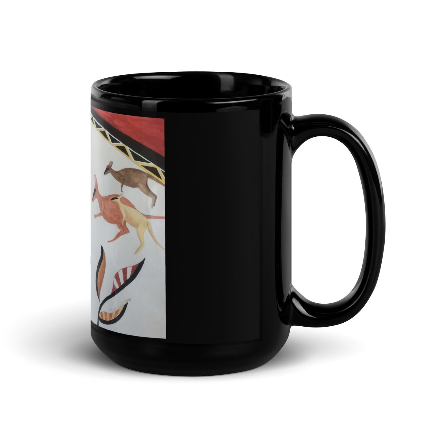 Australian Black Glossy Mug