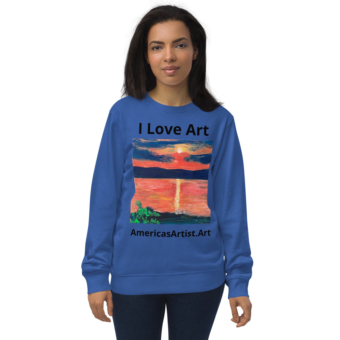 I Love Art Unisex organic sweatshirt